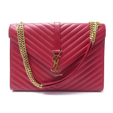 sac yves saint laurent matelassé rouge|sac ysl collection.